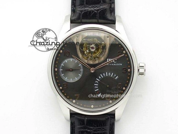 MIROTIME 0415 Portuguese IW3714 Diam ZF V2 1:1 Best Edition Black Dial On Black Leather Strap A79350 (Slim Movement) Lightweight 7245